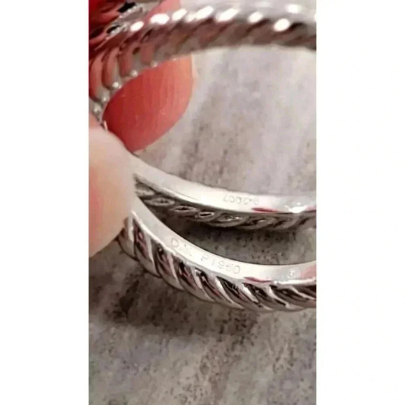 David Yurman Platinum Crossover Cable 1.00ct GIA Round Diamond Engagement Ring - Picture 11 of 12